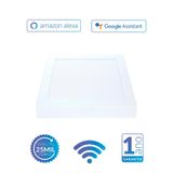 Kit 4 Painel Led Plafon Sob Alexa Wi-fi 18w 2700-6500k Avant