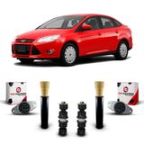 Par Bieletas Estabilizadora Traseira Grarro + Kit Coxim Batente Coifa Ford Focus Sedan 2008 2009 2010 2011 2012 2013