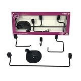 Kit Acessorios Para Banheiro Com 5 Pecas Citta Black - Steel
