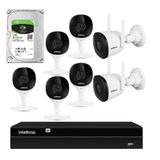 Kit 7 Câmeras Wifi Interna E Externa C/ Nvd 8 Canais Hd 1tb