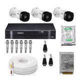 Kit 3 Camera De Seguranca Intelbras Bullet Vhl 1120b Externa Dvr 4 Canais Multi Hd