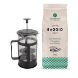 Kit Café Gourmet Moído Em Pó Baggio Prensa Francesa 600ml