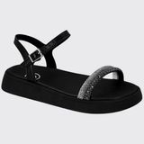 Sandália Infantil Flat Meninas Pepete Molekinha 2358.104.25420 Preto N° 32