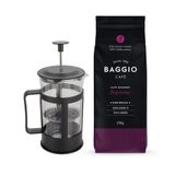Kit Café Gourmet Moído Em Pó Baggio Prensa Francesa 600ml