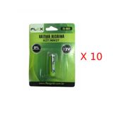 Pack De Bateria Alcalina Flex Cartela Com 1 Unidade A27 -12v Fx-ak01 (10x)