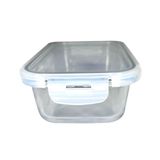 Pote Vidro Hermético Marmita Mantimentos Cinza Tampa 640ml