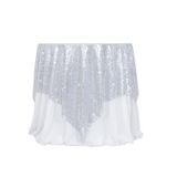 Toalha De Mesa Poise3ehome Silver Sequin 229x229cm Para Eventos