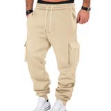 Calça De Moletom Masculina Trfic, De Lã, Cargo, Cintura Elástica Pesada