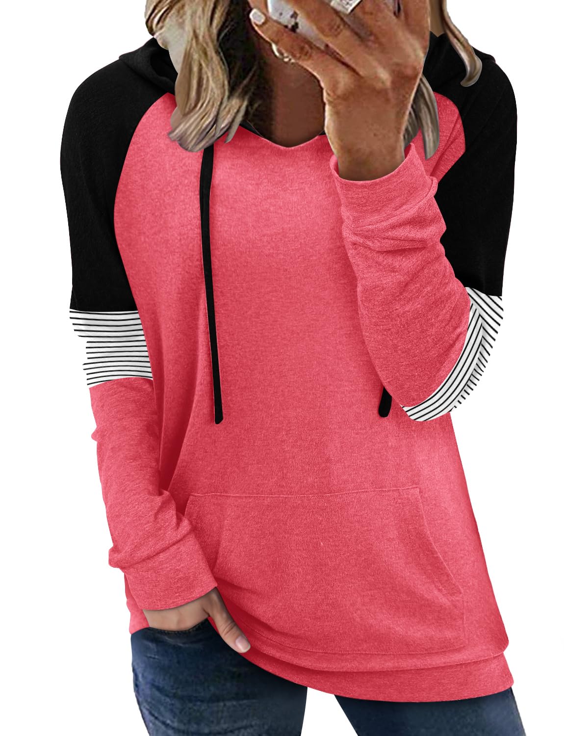 Moletom Com Capuz Onlypuff Pullover Para Mulheres Peach Xxl
