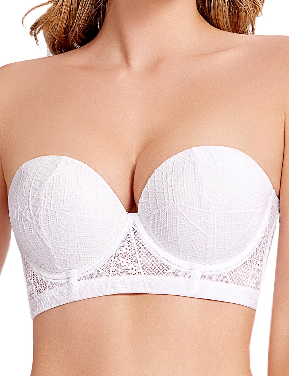 Sutiã Crushnow Longline Sem Alças Push Up Acolchoado Uplift 38d