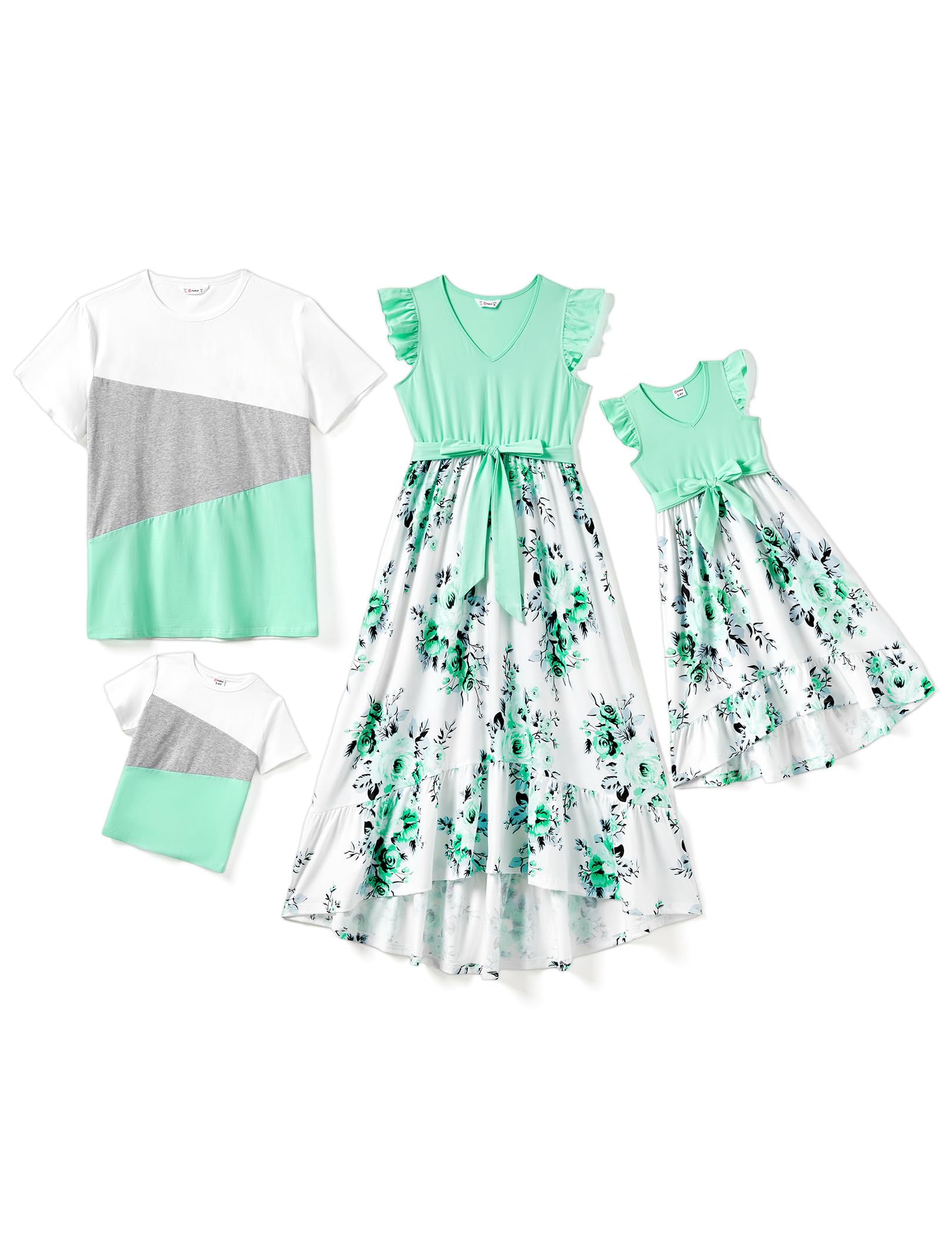 Roupas Havaianas Combinando, Camisetas Tropicais Para Família, Verdes