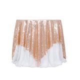 Toalha De Mesa De Lantejoulas Poise3ehome Rose Gold 229x229cm Quadrada