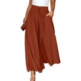 Calças Eytino Plus Size, Casuais, Com Cordão, Elástico, Cintura Feminina
