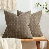 Capas De Travesseiro Miulee Decorative Burlap Linen 50x50cm Pacote Com 2