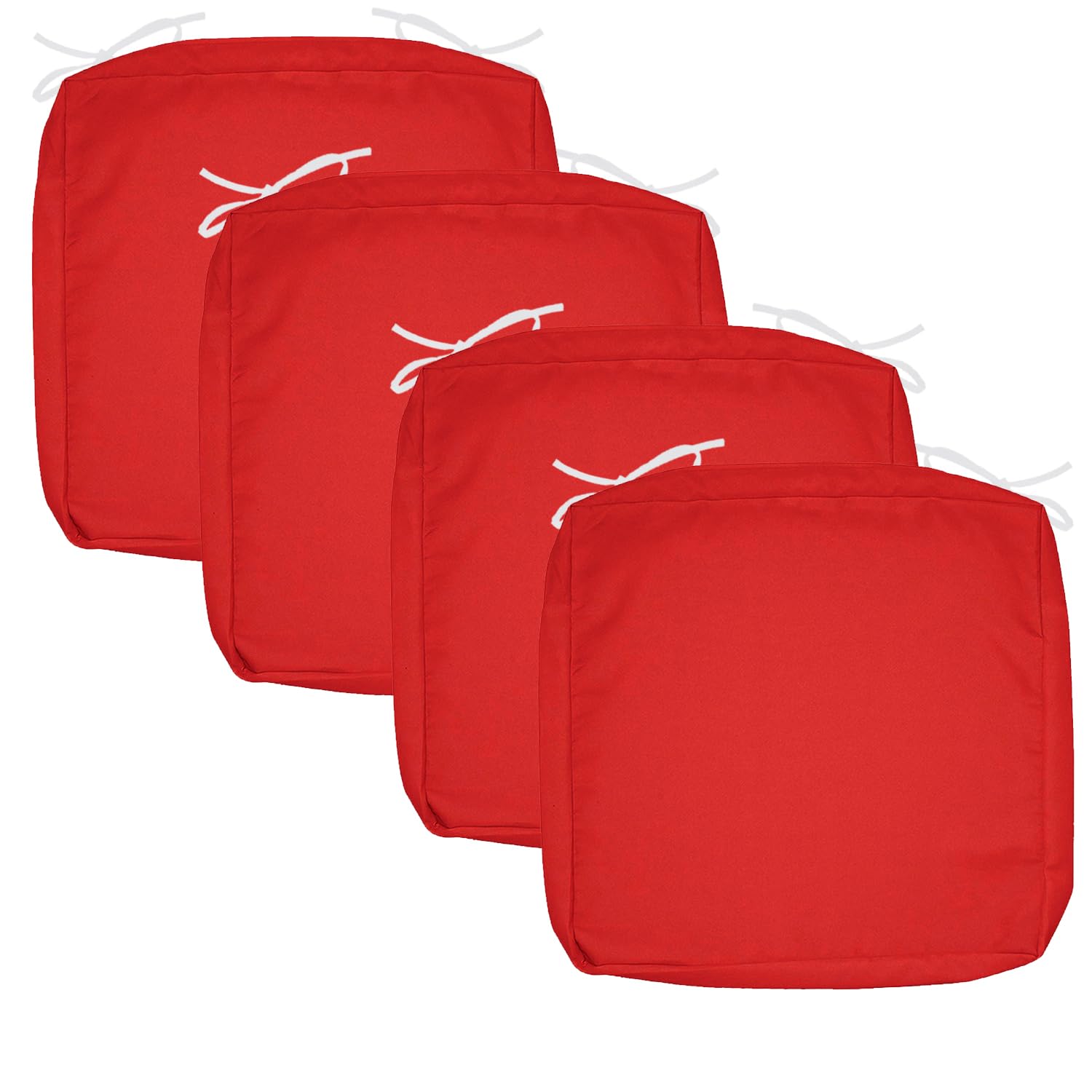 Capa De Almofada De Pátio Flymei Impermeável 45x45x5cm Vermelha, Pacote Com 4
