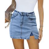 Jeans Skort Lookbookstore Blue Jean Para Mulheres, Tamanho 20-22