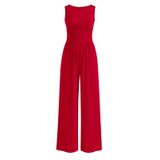 Macacões Prettygarden One Piece Para Mulheres Sem Mangas Vermelhos Xxl
