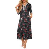 Casaco Feminino Robe Ekouaer Com Zíper E Mangas 3/4 Preto Gg