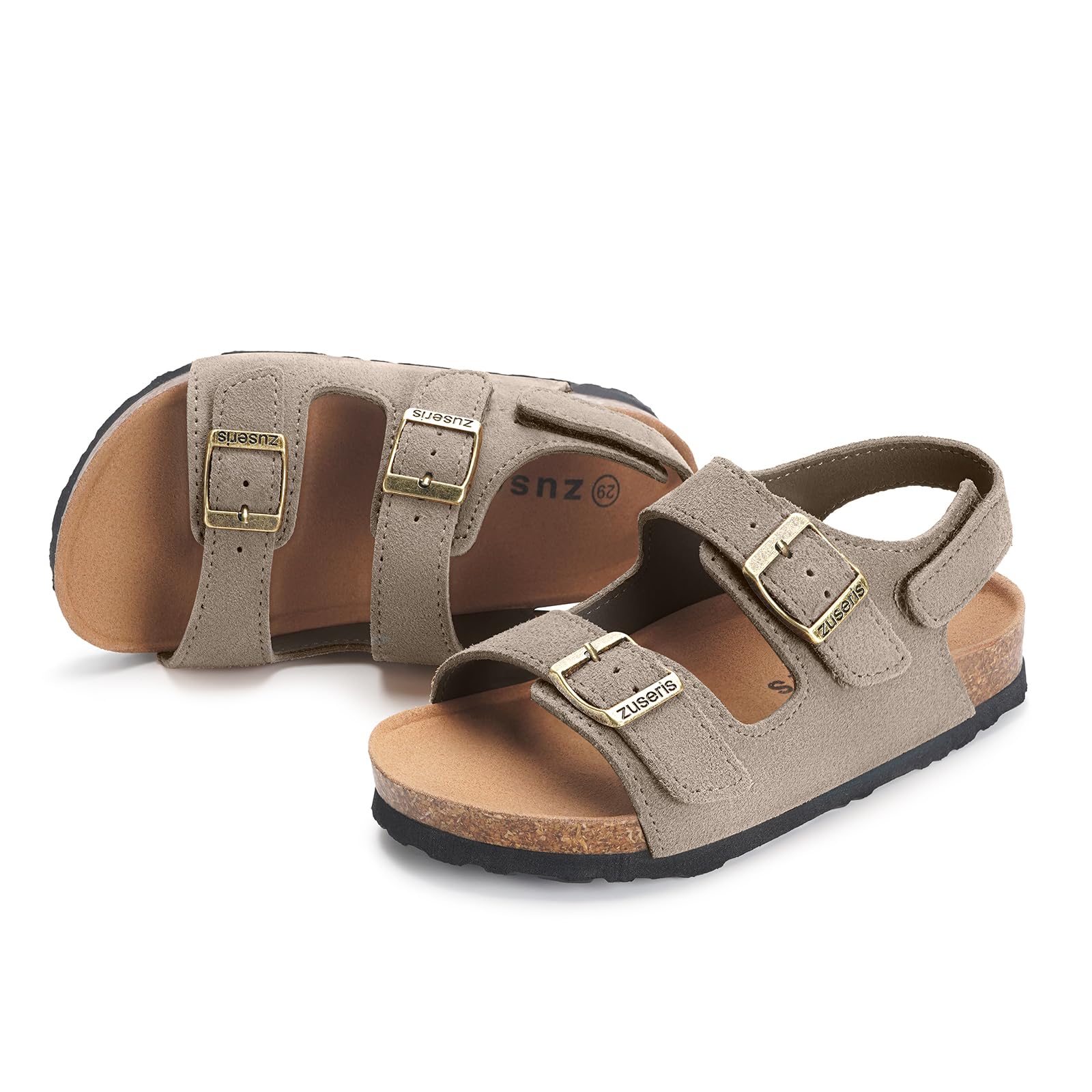 Sandálias Zuseris Kids Cork Slides De Verão Com Palmilha Para 10 Anos