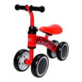 Andador Infantil Bicicleta De Equilibrio Sem Pedal 4 Rodas Zippy Toys Quadriciclo Bebê Criança 24kg Bicicletinha Passeio Vermelho