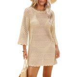 Capa De Maiô Sampeel Beach Vestido De Crochê Para Férias