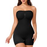 Macacão Shapewear Ctrilady Tummy Control Sem Alças Preto