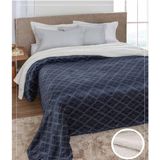 Cobertor Casal Com Sherpa 180cm X 220cm Diamantes Jolitex