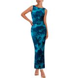 Vestido Maxi Mascomoda Feminino Com Estampa Floral De Verão
