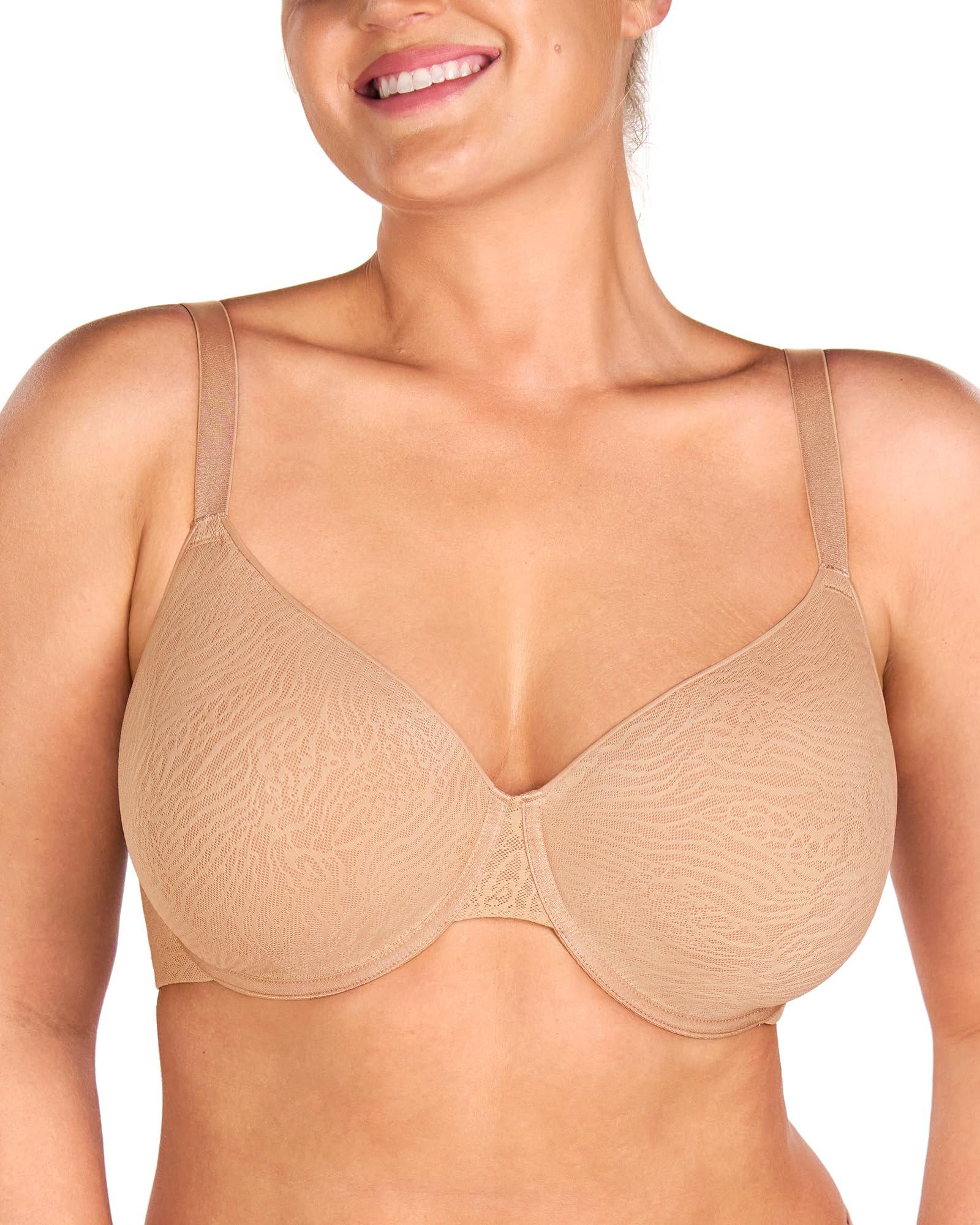Sutiã Minimizer Hsia Full Coverage Underwire Push Up 34g Bege
