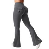 Leggings Yeoreo Flare Com Bolsos Para Mulheres Brittany Coal L