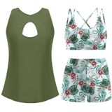 Roupa De Banho Ai&#39;mage, Tanquíni Feminino Para Controle De Barriga, Verde Xxl