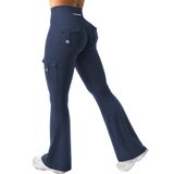 Leggings Yeoreo Workout Flare Com Bolsos De Cintura Alta Azul L
