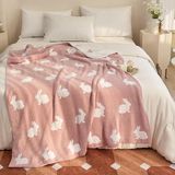 Cobertor Brnabiou Ultra Soft Cozy Happy Easter Rabbits