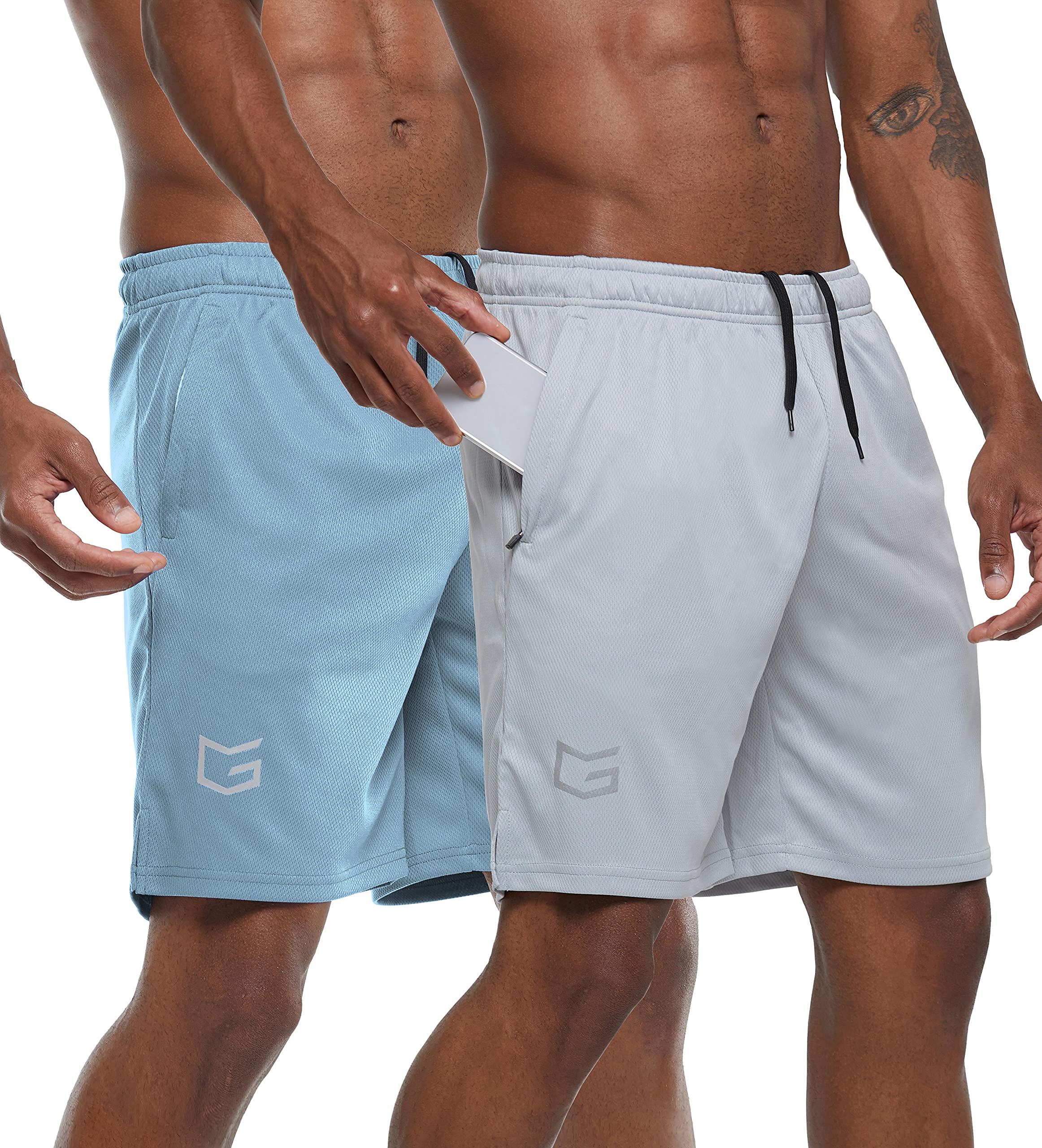 Shorts De Corrida G Gradual, Pacote Com 2, Para Homens, 7 Polegadas