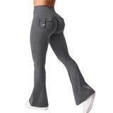 Leggings Yeoreo Brittany Flare Com Bolsos Para Mulheres Coal