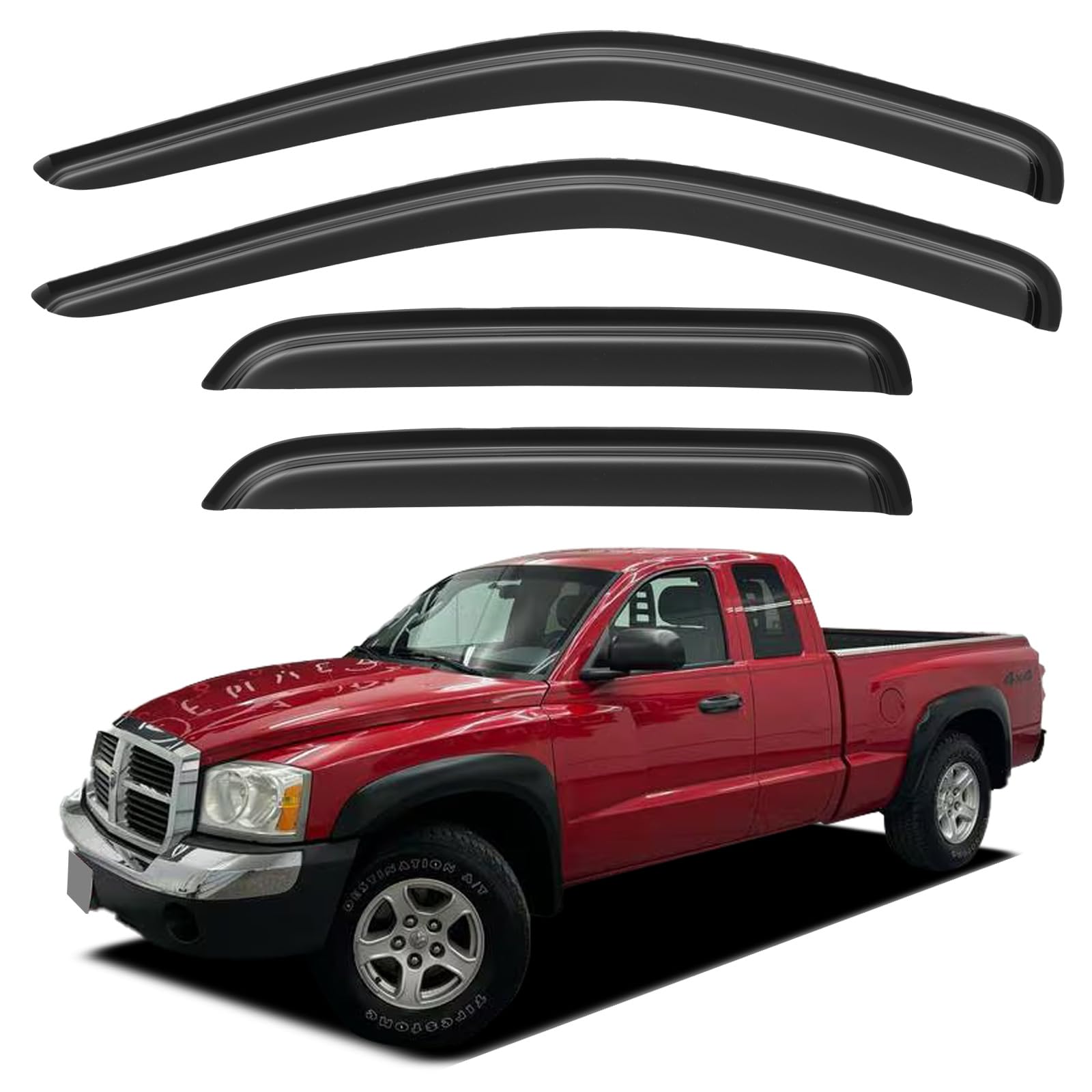 Viseiras De Janela E Protetores De Chuva Para Dodge Dakota 2005-2010