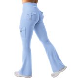 Leggings Yeoreo Workout Flare Com Bolsos De Cintura Alta Azul M