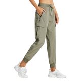 Calças De Caminhada Femininas Libin Cargo Joggers Silver Sage S
