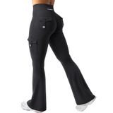 Leggings Yeoreo Workout Flare Com Bolsos De Cintura Alta Pretas L