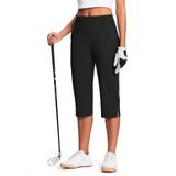 Calça Capri Iseegz 18 Dressy Para Mulheres De Cintura Alta Preta