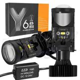 Kit Ultra Led Projector Y6 Super Bco 6000k 120w 10mil Lum H4