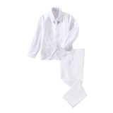 Terno De Primeira Comunhão Para Meninos Yuanlu, Branco, Tamanho 6, Com Camisa E Gravata