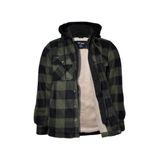 Jaqueta Gary Com Heavy Thick Flannel Xadrez Sherpa Fleece Masculina