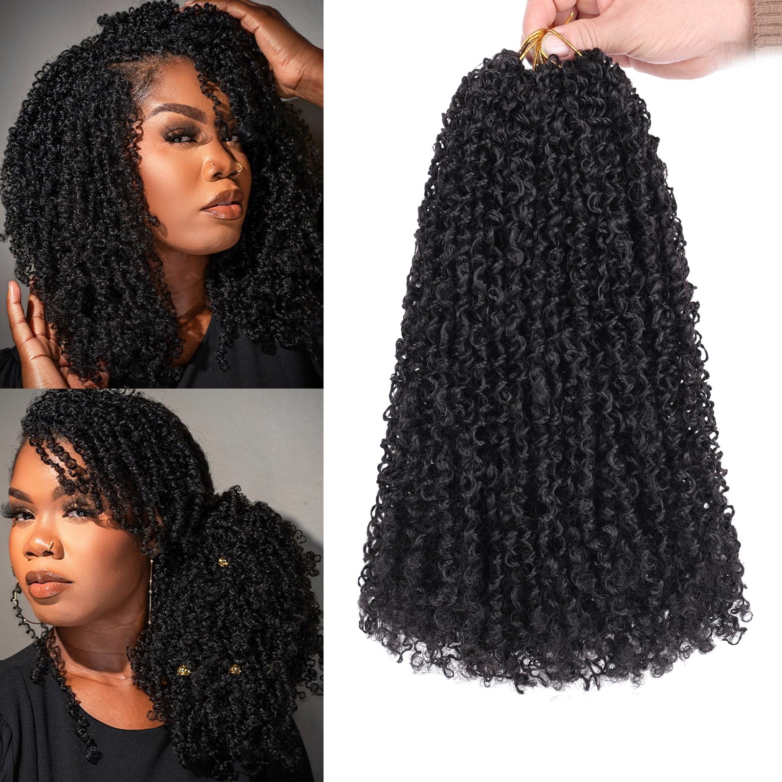 Crochet Hair Cookoo Yanky Twists 14 Polegadas 8 Pacotes/lote 1b#