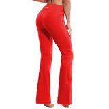 Calças De Ioga Bubblelime, Cintura Alta, Bota, Nylon, Escarlate, Xxl