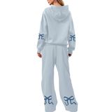 Moletom Feminino Outfit Livtany De 2 Peças Com Capuz E Mistura De Algodão