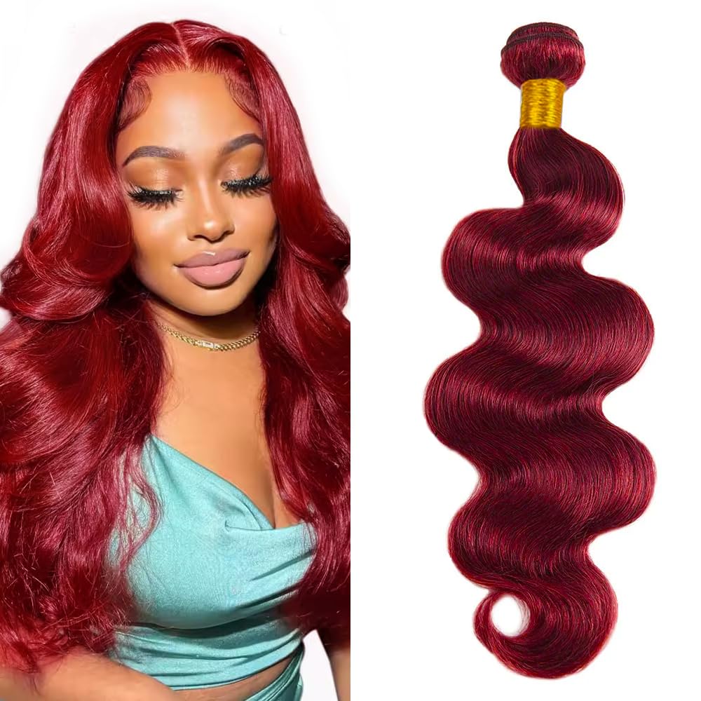 Hair Weave Larxadr 99j Burgundy Body Wave 30cm 100g