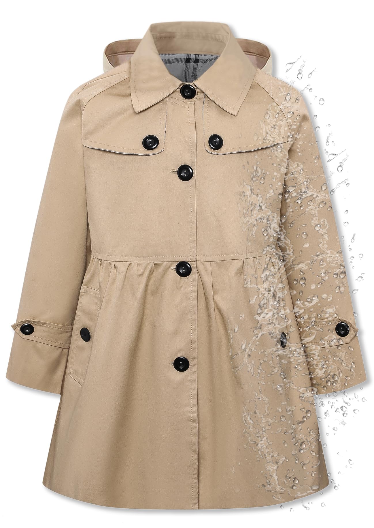 Casaco De Chuva Betusline Impermeável Com Capuz Para Meninas 11-12y