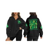 Moletom Alireverie Para O Dia De São Patrício Feminino De Tamanho Grande