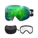 Óculos De Esqui Snowalva Frameless Otg Com 2 Lentes Magnéticas Uv400